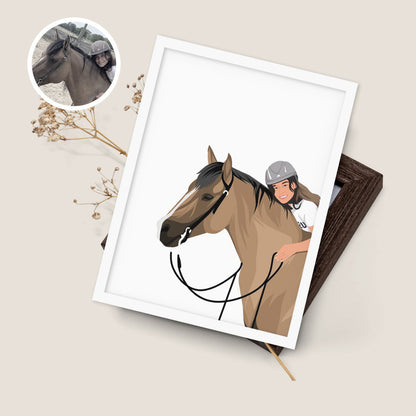 Custom Horse Illustration Portrait