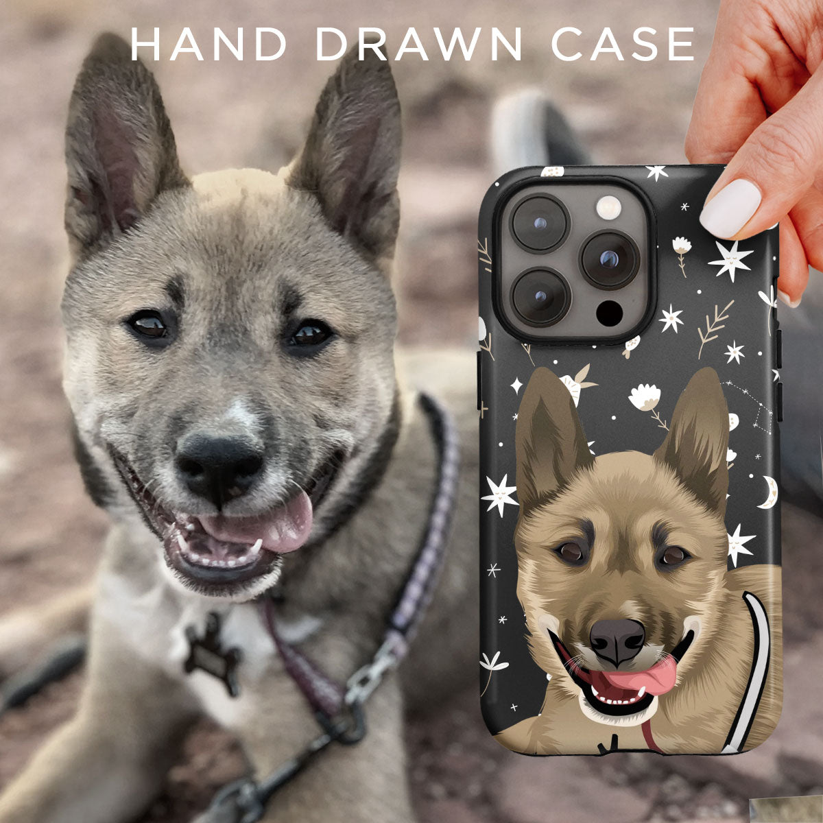 Custom Dog Boho Pattern Phone Case