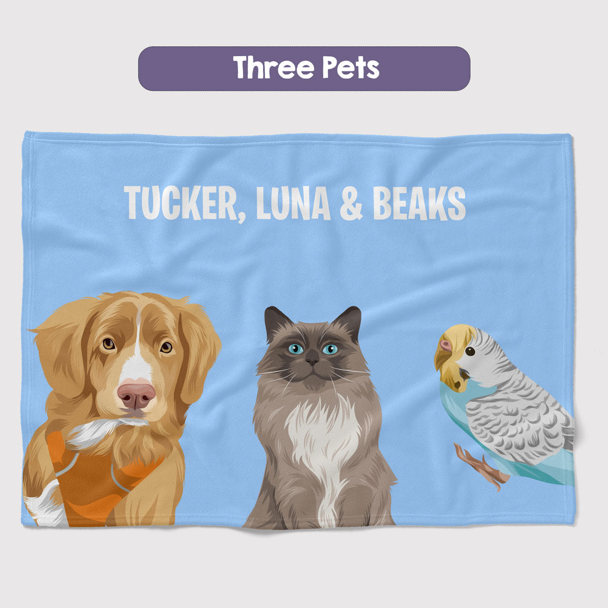 Custom Multiple Pets Blanket