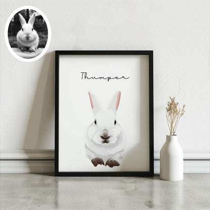 Custom Pet Bunny Portrait