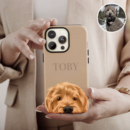 Custom Dog Peek - Phone Case