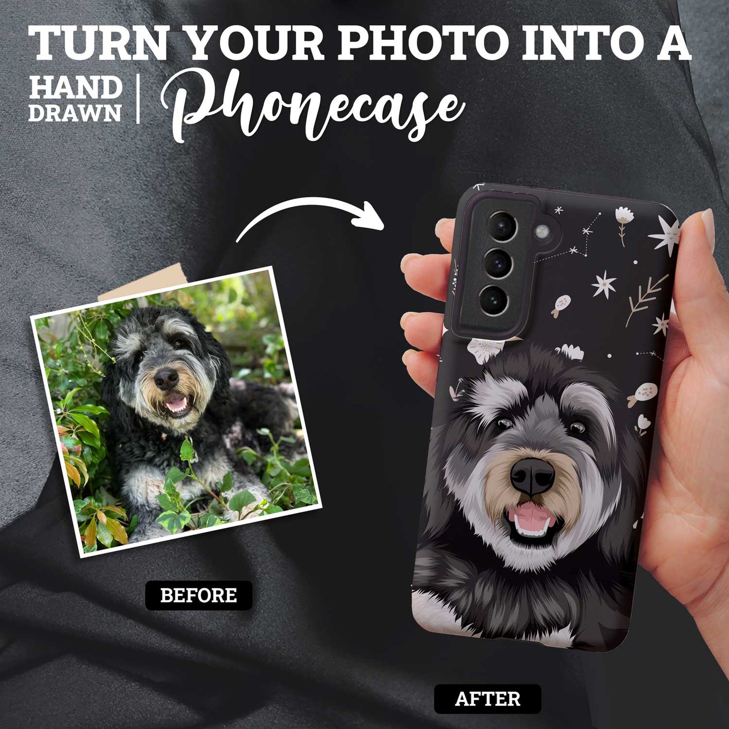 Custom Dog Boho Pattern Phone Case