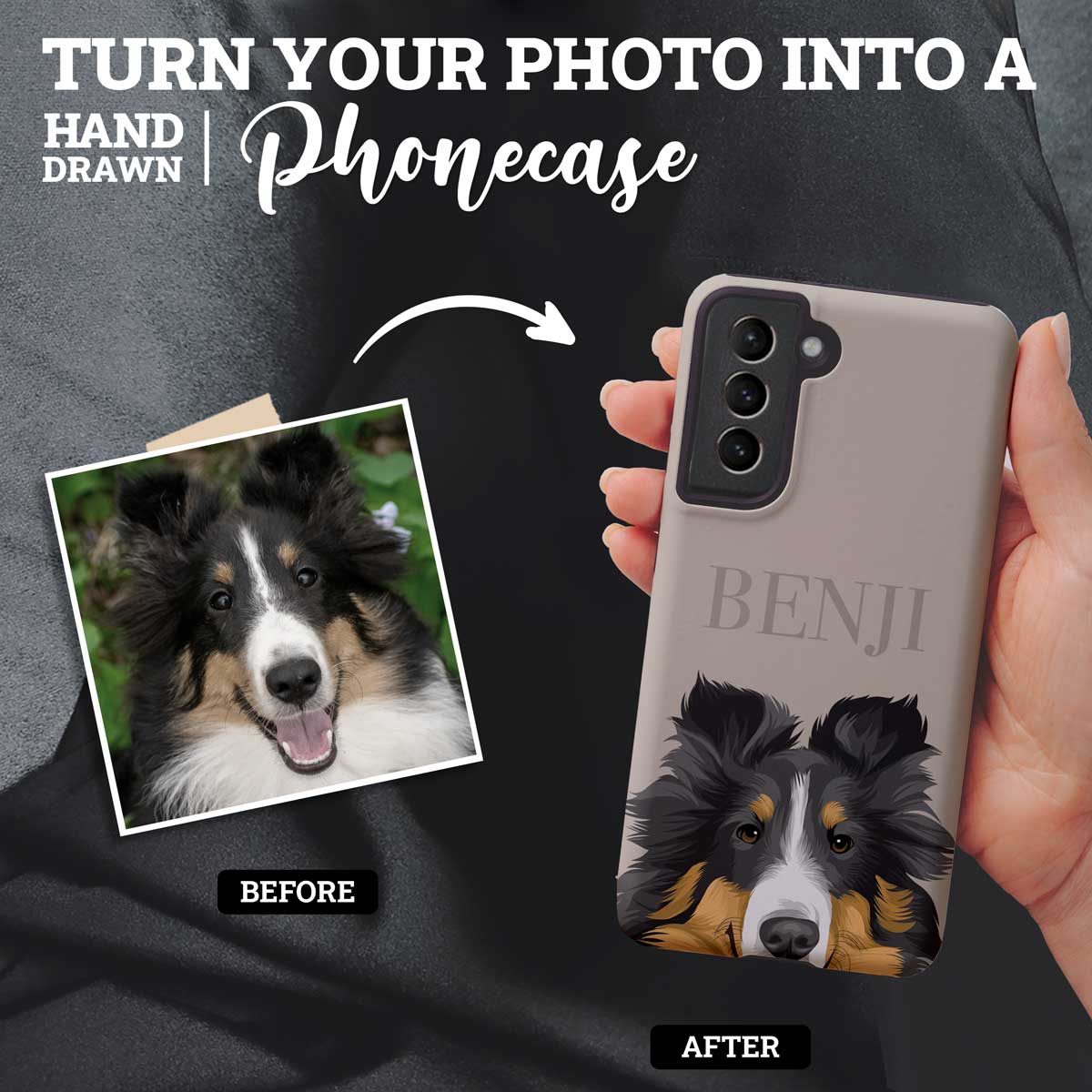 Custom Dog Peek - Phone Case