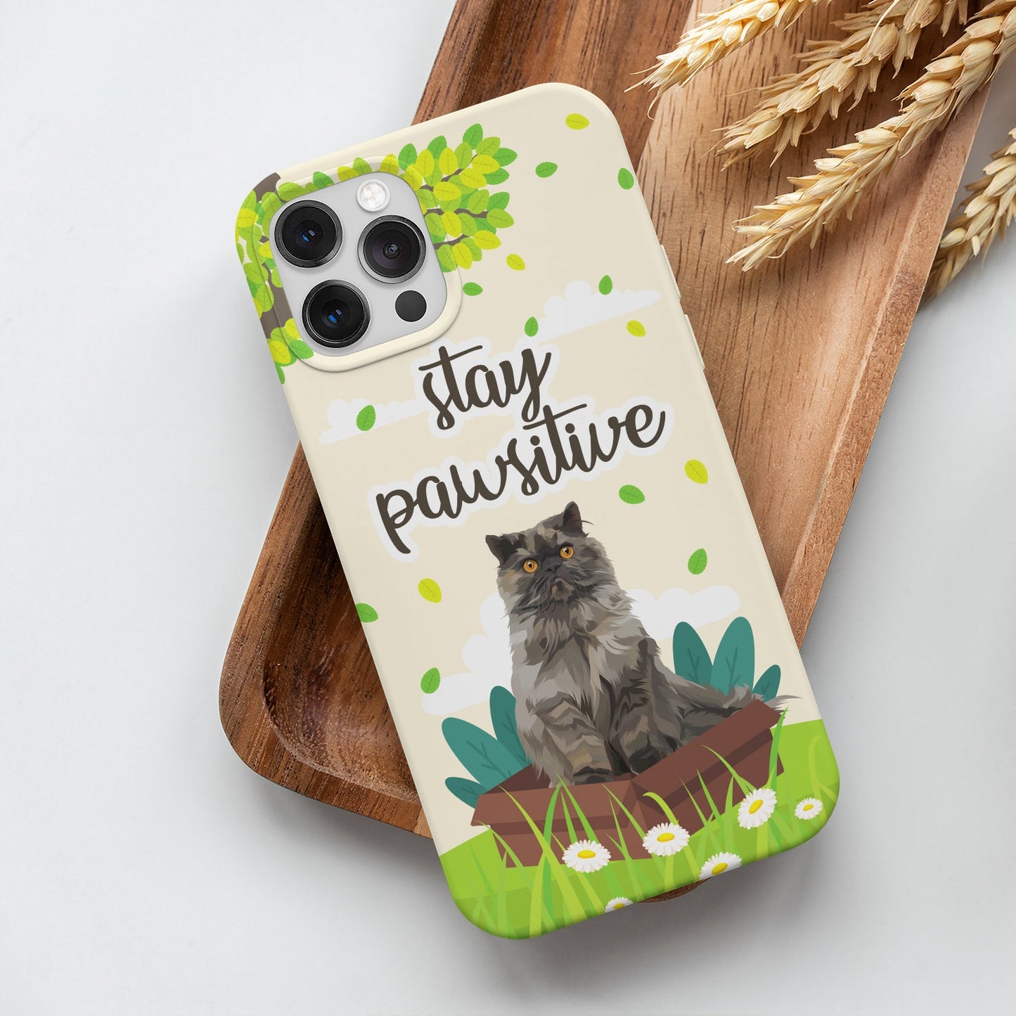 Stay Pawsitive Phone Case Personalized