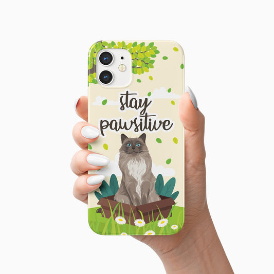 Stay Pawsitive Phone Case Personalized