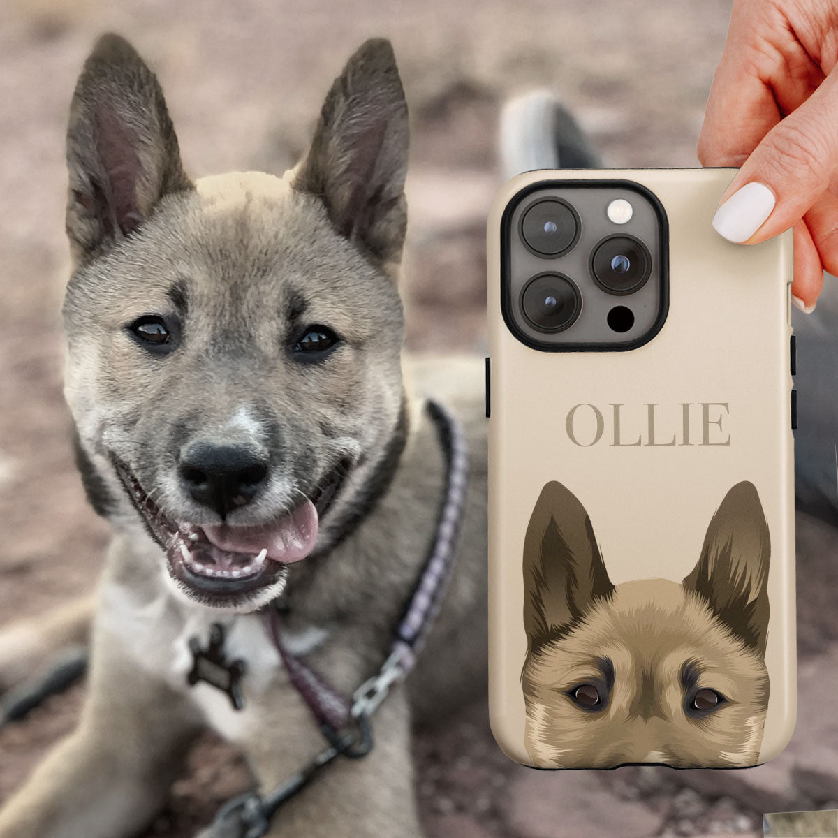 Custom Dog Peek - Phone Case