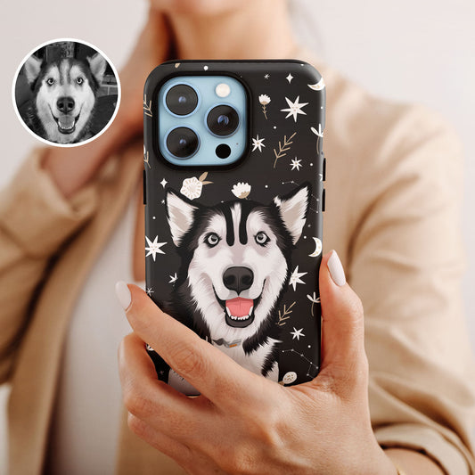 Custom Dog Boho Pattern Phone Case