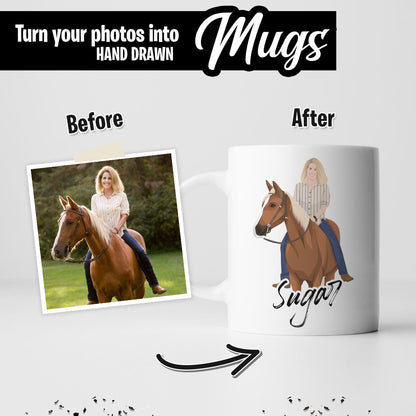 Custom Horse Drawing Mug