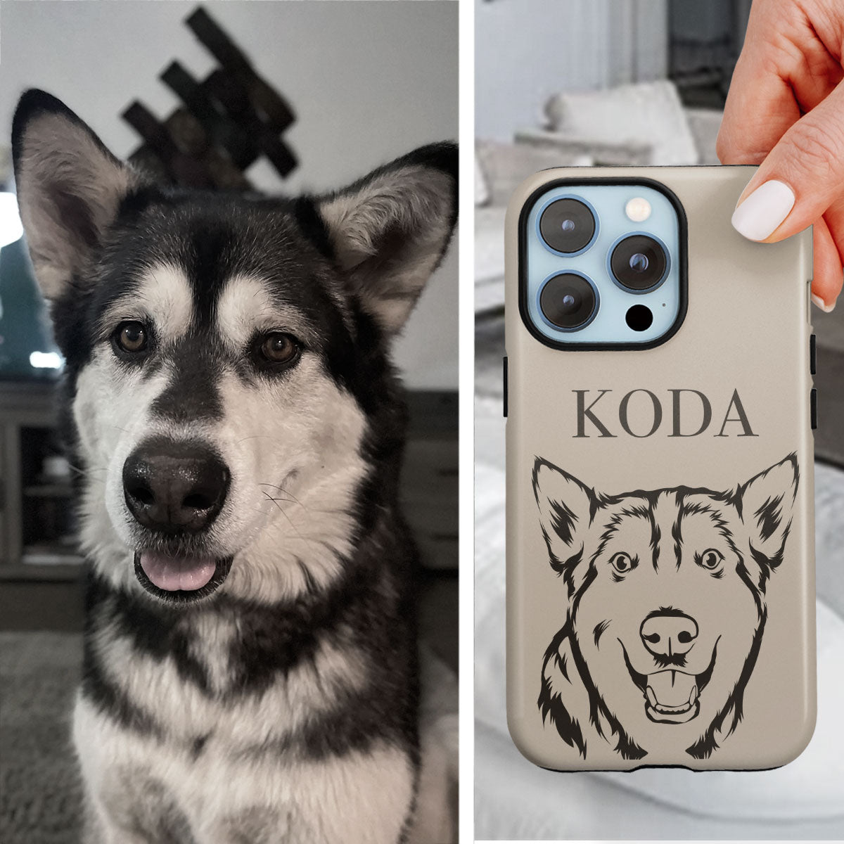 Custom Dog Sketch - Phone Case