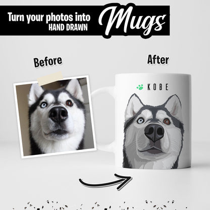 Pet Portrait Mug Personalized