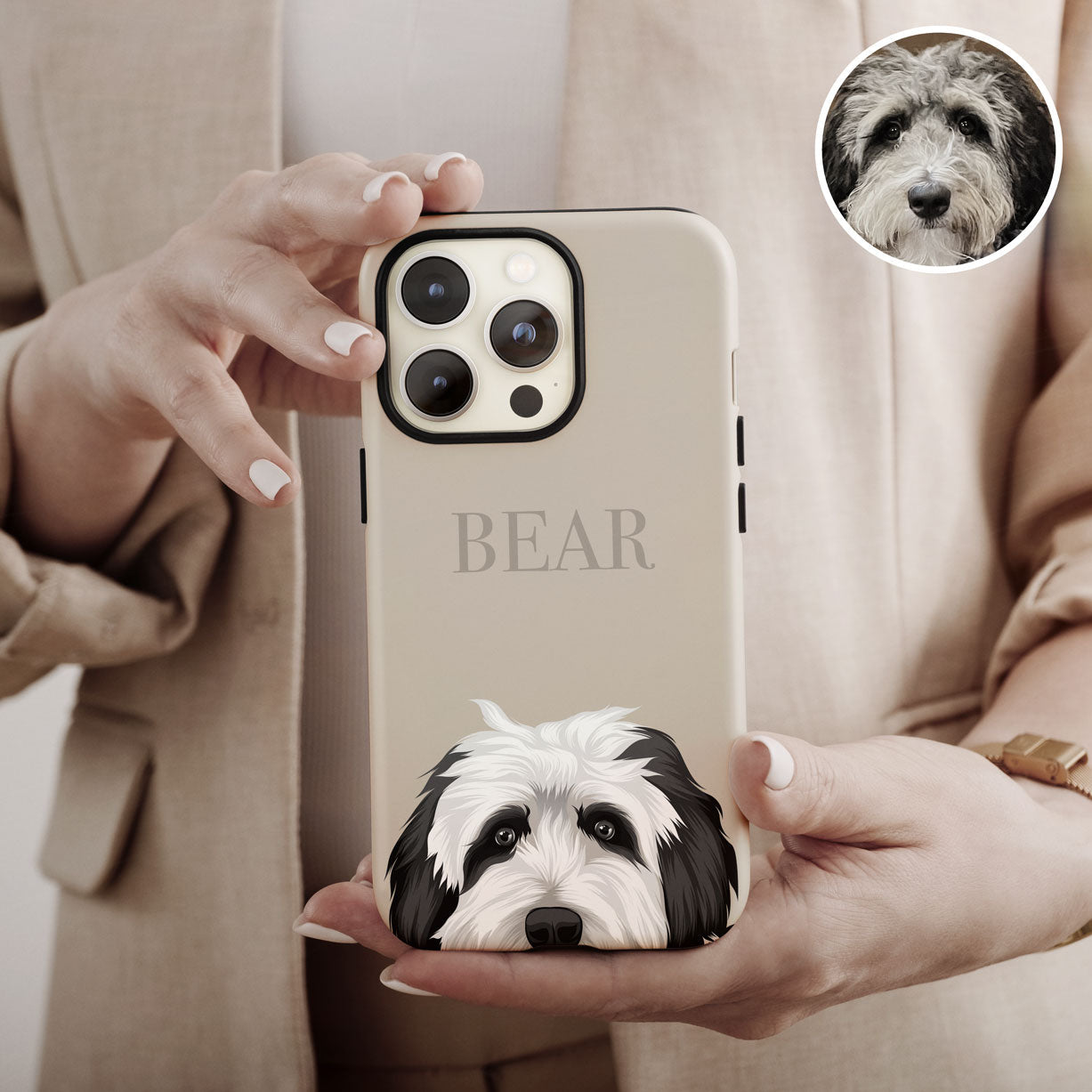 Custom Dog Peek - Phone Case